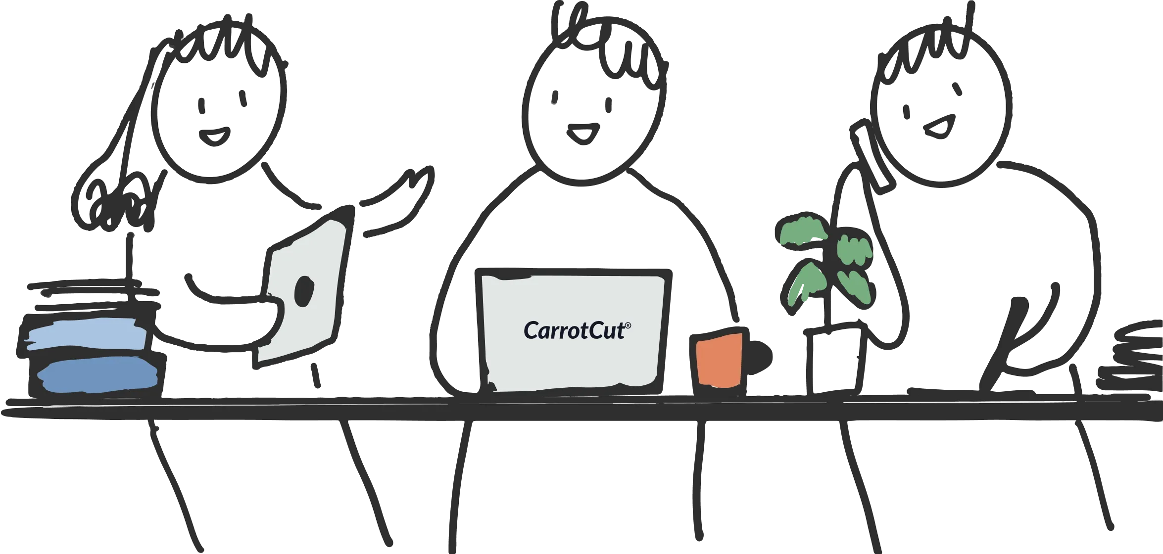 CarrotCut Team Illustration